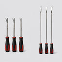 6 Pc Door Panel Trim Removal Tool Set, U Notch Chrome Pry Bars, Dash Panel & Clip Removal Tools for Automotive Interior Trim, Molding & Dashboard Repair