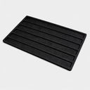 6 Slot Black Flocked Jewelry Tray Insert – Plastic Display Organizer for Bracelets, Necklaces & Pendants, Retail Showcase