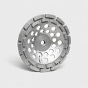 7” Double Row Diamond Grinding Cup Wheel, 5/8”-11 Thread for Concrete, Masonry, Stone & Marble Surface Grinding