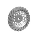 7” Concrete Turbo Cup Wheel, 5/8”-11 Thread Diamond Grinding Disc, 24 Segment Wet & Dry Grinder Wheel