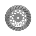 7” Concrete Turbo Cup Wheel, 5/8”-11 Thread Diamond Grinding Disc, 24 Segment Wet & Dry Grinder Wheel