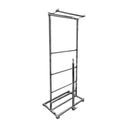 74” H Chrome 3-Roll Bagging Unit, Plastic Film Garment Bag Bagger Fixture for Retail Stores & Stockrooms