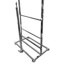 74” H Chrome 3-Roll Bagging Unit, Plastic Film Garment Bag Bagger Fixture for Retail Stores & Stockrooms