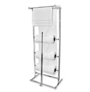 74” H Chrome 3-Roll Bagging Unit, Plastic Film Garment Bag Bagger Fixture for Retail Stores & Stockrooms