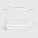 7” x 4” x 7” Clear Acrylic Slatwall Bin Holder, Lucite Display Rack Fixture for Retail Store, Boutique, Convenience Shop & Wall Merchandising