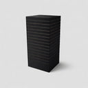 24” x 24” x 54” Black Slatwall Tower Display Unit, 4-Sided Retail Store Merchandising Fixture for Boutique, Gift Shop & Commercial Floor Display