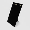 7-1/2''W x 14''H Black Velvet 7 Hook Necklace Display Easel Stand, Jewelry Chain Holder for Retail & Showcase Display