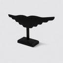 5 Pcs 12" Black Velvet Wing Earring Display Stand – Jewelry Holder for 10 Pairs, Retail & Boutique Showcase Organizer