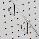 16” Chrome Pegboard Waterfall Hook, 5-Hook J-Style Hanging Display for Retail Store & Merchandising