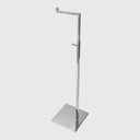 14-1/2" to 24-1/2" Adjustable Chrome L-Shape Necklace Display Stand, Retail Jewelry Fixture for Store, Countertop & Showroom Displays