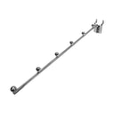 Chrome Pegboard Waterfall Display with 6 Ball Stops, 14” Long Hanging Fixture for Retail Store Merchandising