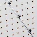 Chrome Pegboard Waterfall Display with 6 Ball Stops, 14” Long Hanging Fixture for Retail Store Merchandising