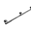 Chrome Pegboard Waterfall Display with 6 Ball Stops, 14” Long Hanging Fixture for Retail Store Merchandising