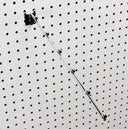 Chrome Pegboard Waterfall Display with 6 Ball Stops, 14” Long Hanging Fixture for Retail Store Merchandising