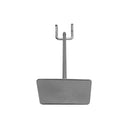 100 Pcs Chrome 4” Pegboard Scanner Hooks with Metal Plate, Retail Store Display Hooks for Packaged Merchandise