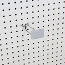 20 Pcs Chrome 4” Pegboard Scanner Hooks with Metal Plate, Retail Store Display Hooks for Packaged Merchandise
