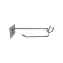 4 Pcs Chrome 4” Pegboard Scanner Hooks with Metal Plate, Retail Store Display Hooks for Packaged Merchandise