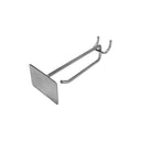 4 Pcs Chrome 4” Pegboard Scanner Hooks with Metal Plate, Retail Store Display Hooks for Packaged Merchandise