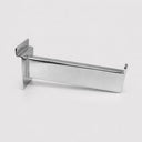 10 Pcs 6” Chrome Slatwall Rectangular Tube Straight Arm Faceout, Metal Panel Display Hook for Retail Clothing, Apparel & Store Merchandising