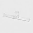 11-1/2” Clear Acrylic Slatgrid / Slatwall Necklace T-Bar Display, Lucite Jewelry Holder Rack for Retail Store, Boutique & Wall Merchandising