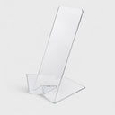 4 Pcs 5''L x 3''W x 9''H Clear Acrylic Single Shoe Display Stand, Vertical Slanted Heel Fixture for Retail Store & Countertop Displays