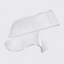 7-1/2''L x 5''W Clear Acrylic Double Shoe Display Stand Slanted Retail Fixture for Heels, Sandals & Footwear Showcase