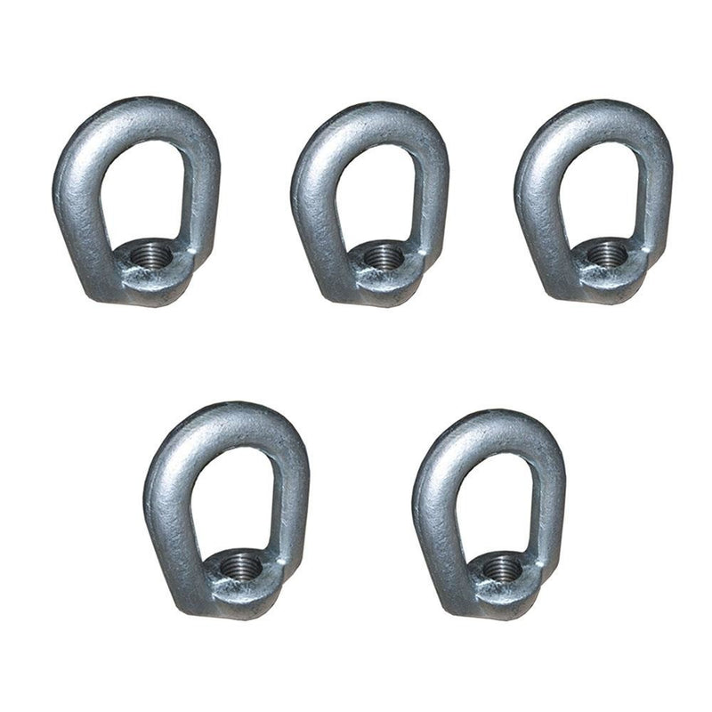 100 Pc 5/16" Thickness Hot-Dipped Galvanized Eye Nut 3/8"-16 Tap Size, 1,250 lbs WLL, Lifting Hardware for Rigging & Industrial Use