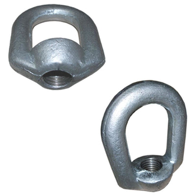 50 Pc 5/16" Thickness Hot-Dipped Galvanized Eye Nut 3/8"-16 Tap Size, 1,250 lbs WLL, Lifting Hardware for Rigging & Industrial Use