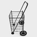 23" x 16" x 40-1/2" Large Foldable Grocery Shopping Cart, Single Basket, Fixed Wheels