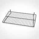 10 Pcs Gloss Black Wire Grid Shelf 24" x 12", Gridwall Display Shelf Fixture for Retail Store Merchandising & Storage