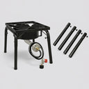 High Pressure Single Burner Propane Stove with Adjustable Legs – Outdoor Gas Cooker Adjustable Height 20” & 29”, Heavy Duty Burner for Camping, Backyard & Events