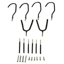 30 Pc Garage Storage Wall Mount Hook Set, Vinyl-Coated Steel Utility Hooks for Tools, Ladders & Garden Equipment