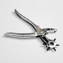 Revolving Leather Hole Punch Tool – 6 Size Belt & Watch Strap Puncher, Heavy Duty Rotary Hand Punch for Leather, Plastic & Craft Projects