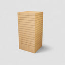 24” x 24” x 54” Maple Slatwall Tower Display Unit, 4-Sided Retail Store Merchandising Fixture for Boutique, Gift Shop & Commercial Floor Display