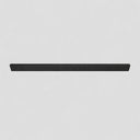 24" Matte Black Industrial Pipe Style Rectangular Tubing Hangrail, Retail Clothing Display Bar, Wall Mounted Garment Rack for Store, Boutique & Showroom