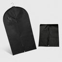 24" x 40" Non-Woven Garment Bag with Zipper, Reusable Suit & Dress Cover with Clear PVC ID Pocket for Travel, Storage & Retail Use
