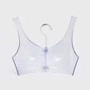 4 Pcs 7” D x 10” L Clear Plastic Hanging Bra Form Display, Bikini & Lingerie Hanger for Retail Store & Showroom Displays