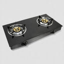 Tempered Glass Propane Double Burner Stove 20,000 BTU 2 Gas Burner Cooktop, 28" x 15" Steel Body Portable Gas Stove for Outdoor & Camping