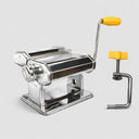 7" Manual Stainless Steel Pasta Maker, Hand Crank Noodle Machine with 3 Pasta Types for Spaghetti, Fettuccine & Lasagna