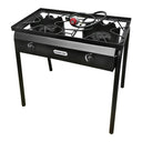 75,000 BTU Double High Pressure Propane Gas Stove – Auto Ignition Portable Outdoor Burner for Camping, BBQ, Boiling & Outdoor Cooking