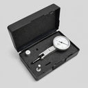 Dial Test Indicator 0.0005" Graduation, 0-15-0 Balanced Reading, 7 Jewel Precision Gauge with White Face for Machining & Inspection