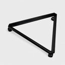 Black 3-Way Triangle Rolling Gridwall Base 24” x 27” Display Panel Dolly with Casters for Retail & Trade Show Fixtures