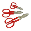 8”, 10” & 12” Tinman Style Tin Snips, Straight Cut Sheet Metal Shears Scissors for Steel, Aluminum & Roofing