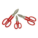 8”, 10” & 12” Tinman Style Tin Snips, Straight Cut Sheet Metal Shears Scissors for Steel, Aluminum & Roofing