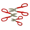 8”, 10” & 12” Tinman Style Tin Snips, Straight Cut Sheet Metal Shears Scissors for Steel, Aluminum & Roofing