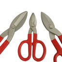 8”, 10” & 12” Tinman Style Tin Snips, Straight Cut Sheet Metal Shears Scissors for Steel, Aluminum & Roofing
