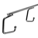 4 Pcs 16” Chrome Pegboard Waterfall Hook, 5-Hook J-Style Hanging Display for Retail Store & Merchandising
