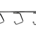 4 Pcs 16” Chrome Pegboard Waterfall Hook, 5-Hook J-Style Hanging Display for Retail Store & Merchandising