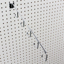 4 Pcs 16” Chrome Pegboard Waterfall Hook, 5-Hook J-Style Hanging Display for Retail Store & Merchandising