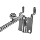 4 Pcs Chrome Pegboard Waterfall Display with 6 Ball Stops, 14” Long Hanging Fixture for Retail Store Merchandising